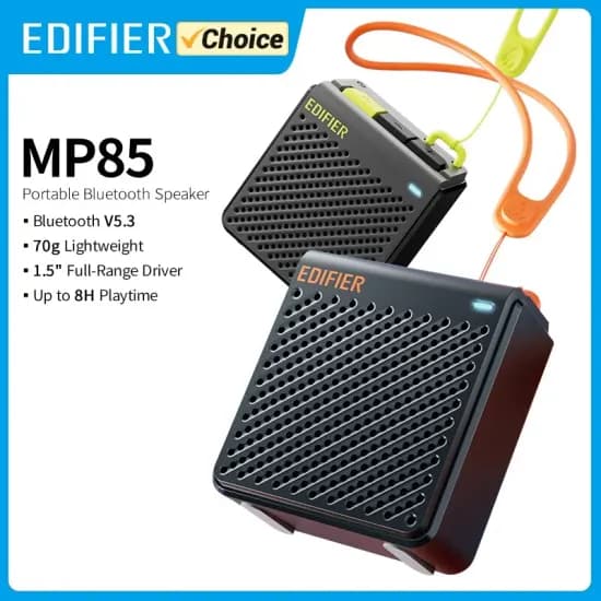 Edifier MP85 휴대용 블루투스 스피커 70g 경량 8H 재생 방수