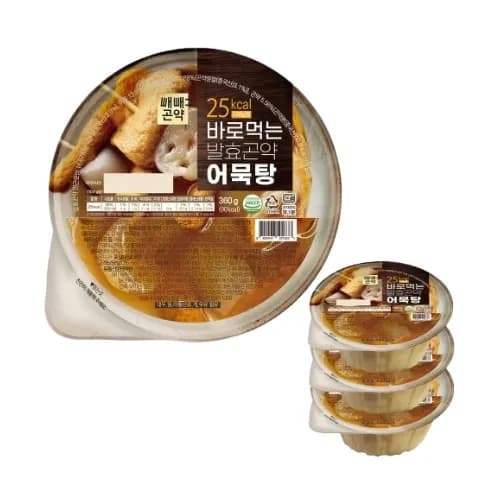 빼빼곤약 다먹어도 90kcal 바로먹는 발효곤약 어묵탕 350g * 4개 x 1박스