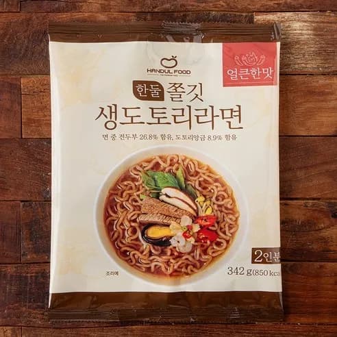 쫄깃 생도토리라면(얼큰한맛) 342g(2인분) x 6봉 (무료배송)