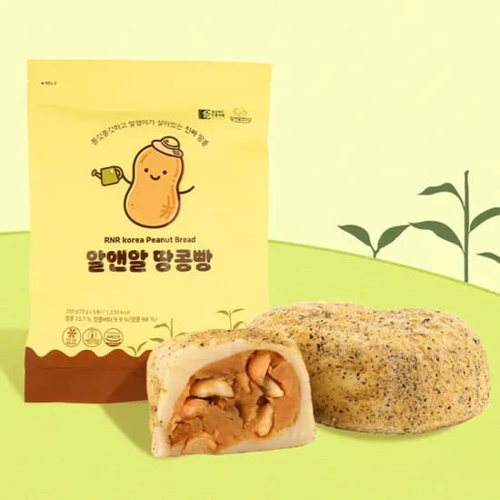 알앤알 구황작물빵 땅콩빵 350g(70g*5입) (무료배송)