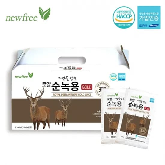뉴프리 로얄 자연을 담은 순녹용 골드 70ml x 30포 (무료배송)