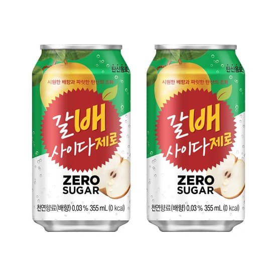 해태htb 갈배사이다제로 355ml 24개 (9,920원/무료)