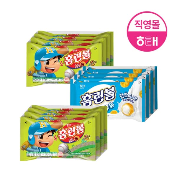 해태 홈런볼초코&소금우유 골라담기(총 12개) (9,928원/무료)