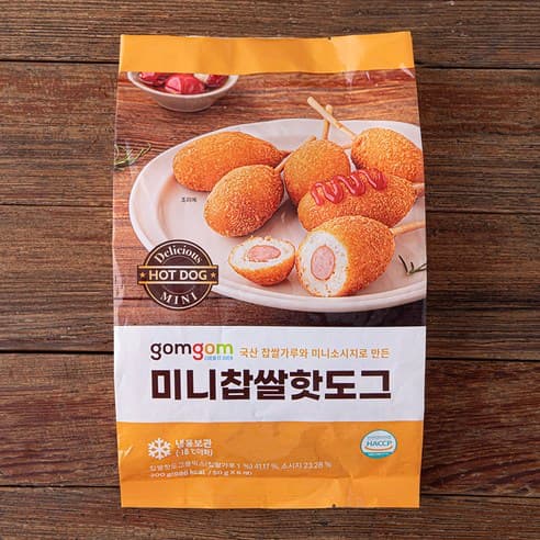 곰곰 미니 찹쌀 핫도그 50g 6개 (2,510원/무료)