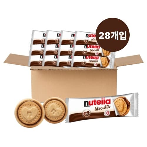 임박 누텔라 비스킷 3입 41.4g*28팩 약 1.16kg, (12,900원/무료)