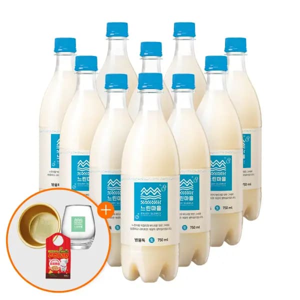 배상면주가 무아스파탐 느린마을막걸리 방울톡 750ml x 5입