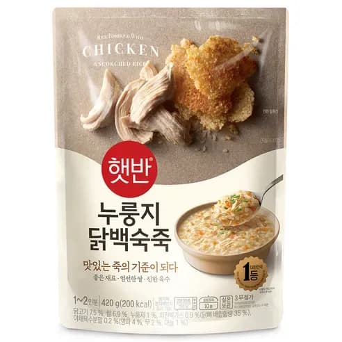 햇반 누룽지닭백숙죽 420g