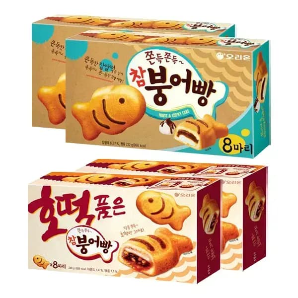 오리온 참붕어빵 2박스 호떡품은 붕어빵 2박스