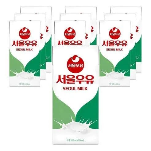 서울우유 멸균 흰우유, 1L, 10개 (17,800원/무료)