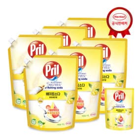 쿠팡)프릴 베이킹소다 퓨어레몬 1L x6개 친환경 고농축 1종 주방세제 + 프릴 300ml 증정 34% 기존가32,500원 32,500원 21,130원