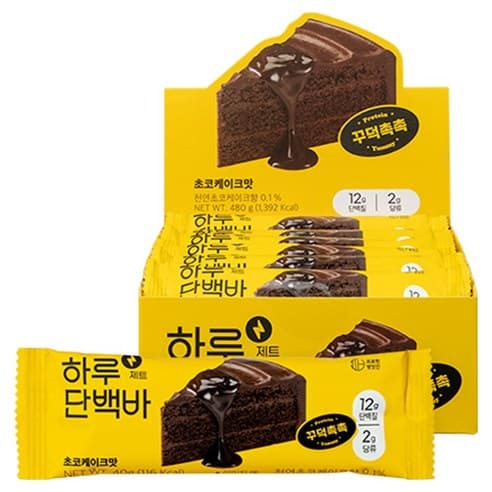 프로틴방앗간 하루단백바 제트 초코케이크맛, 40g, 12개 (와우회원 19,440원/배송비무료)