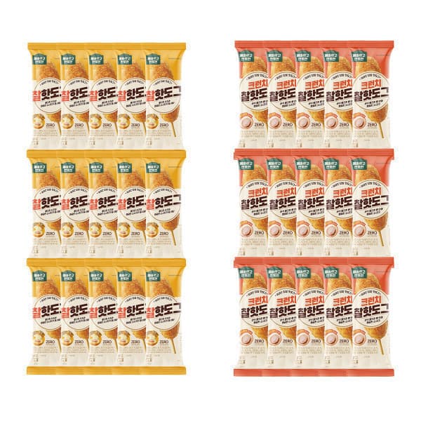 올반 핫도그 찰핫도그15봉+크런치핫도그15봉 (21,540원) (무료)