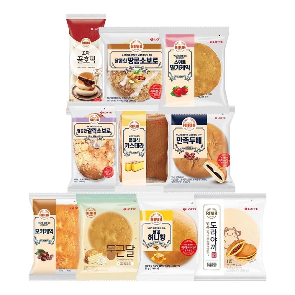 코인딜)기린빵 10종류 10봉지 (7,983원) (무료)