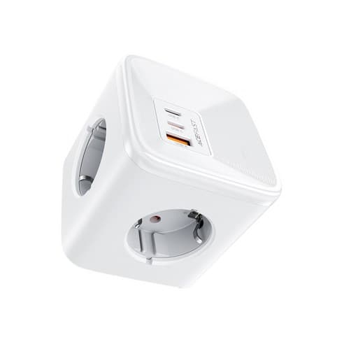 ACEFAST 3포트 4구 4000W GaN 2C1A 접지형 멀티탭 고속충전기 (21,500원/무배)