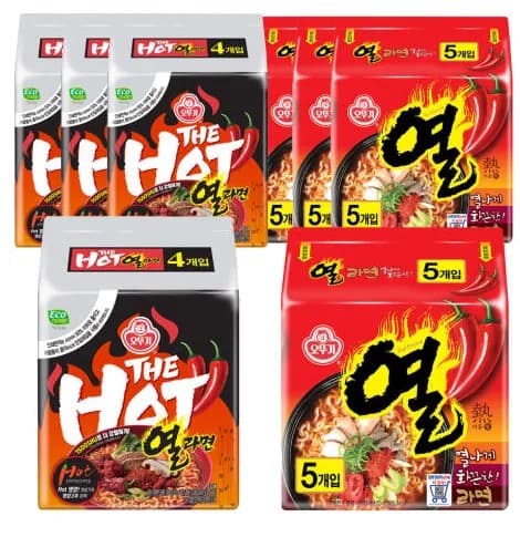오뚜기 더핫열라면 120g 16개 열라면 120g 20개