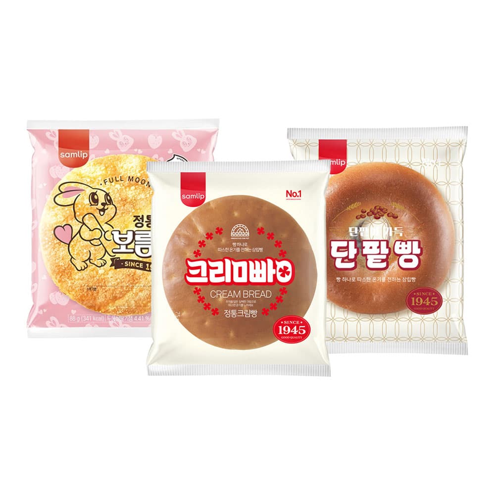 삼립 크림빵 단팥빵 보름달 12개