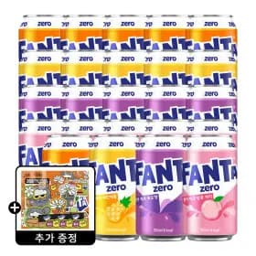 환타 제로 오렌지 파인 포도 피치 350mL 4종 6입 총 24캔