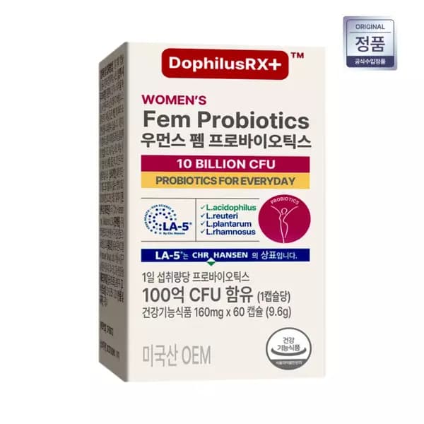 펨 도피러스 알엑스 100억 여성 유산균 프로바이오틱스 60캡슐 1개 (29990원,무료배송)