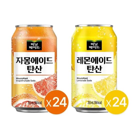 미닛메이드 레몬에이드 탄산 355ml 24개 외 1종