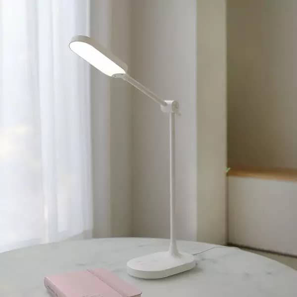 프리즘 LED 스탠드 PL-260WH 화이트 시력보호 미니멀 각도조절 책상 조명