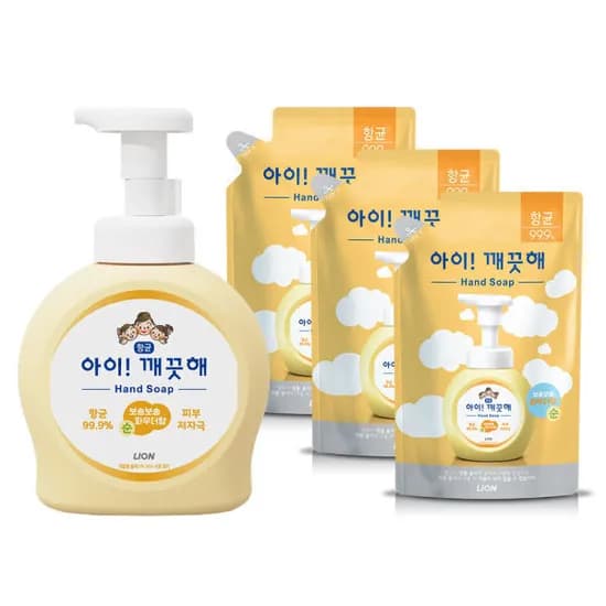 아이깨끗해 핸드워시 490ml 본품 1개 450ml 리필 3개 11,900원