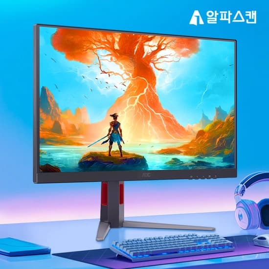 알파스캔 AOC Q27G4 게이밍모니터 QHD 180Hz 특선물 안내