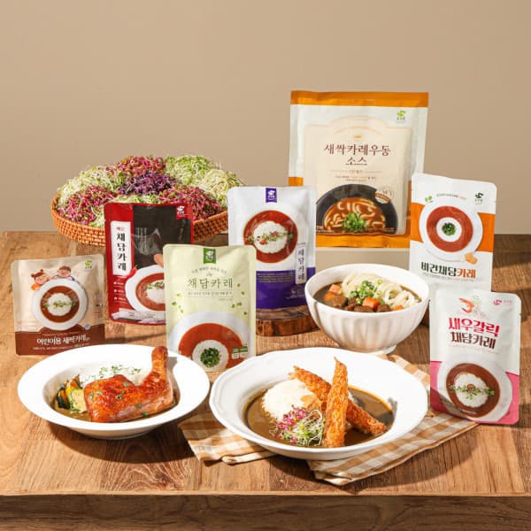 순수람 채담카레 160g 5+5 총 10팩 6종 골라담기 (15,900원 / 무배)