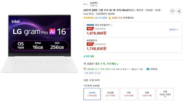 LG 그램 Pro 16ZD90TS-GX5VK