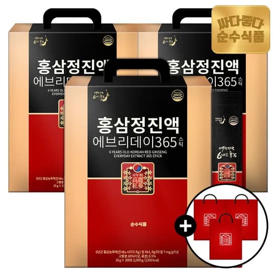 순수식품 6년근 홍삼정 에브리데이365 300포 (64,500원 / 무료)