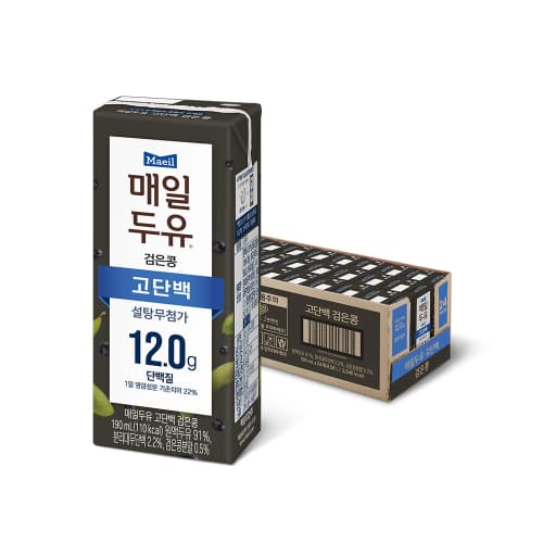 매일두유 고단백 190ml 24팩 14,600원/48팩 28,040원
