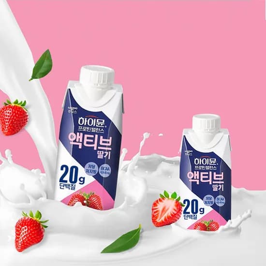 일동후디스 하이 프로틴밸런스 액티브 딸기, 250ml, 18개 (19,900))