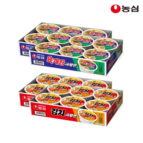 육개장사발면12입 +김치사발면12입 16,990원(개당707원꼴)