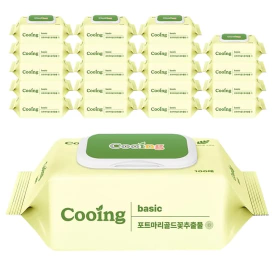 베베앙 쿠잉 베이직 물티슈 100매 20팩 8,330원