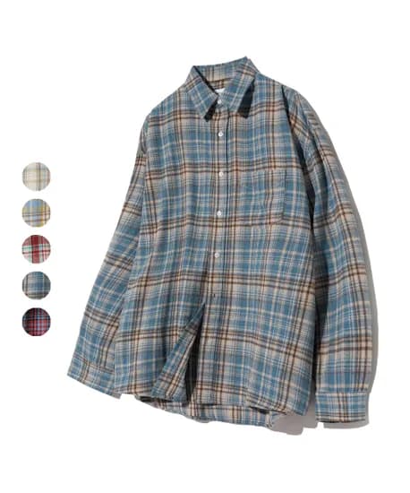 레트로 플레이드 오버핏 포켓 긴팔 체크 셔츠 9,900원