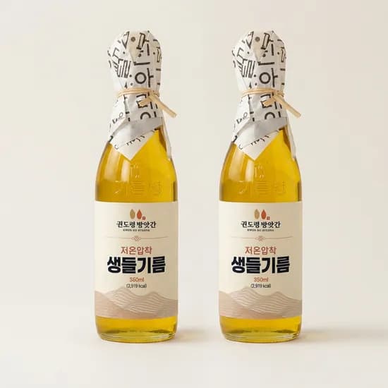 하루특가) 권도령방앗간 생들기름, 350ml, 2개