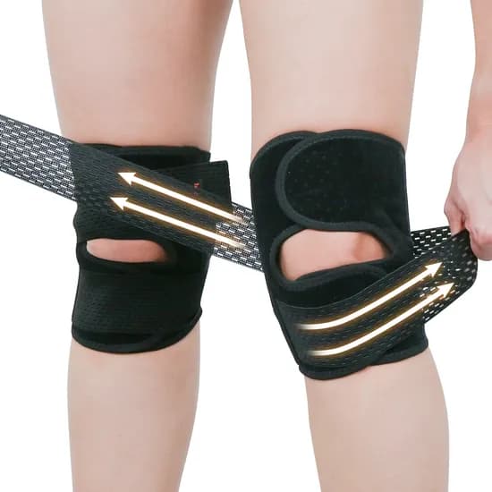 하루특가) 브메르 인체공학 에어핏 무릎보호대, 블랙, M, 1개