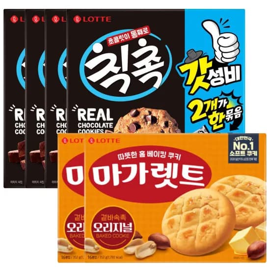 칙촉 168g x 4곽 + 마가렛트 오리지널 352g x 2곽