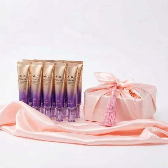 하루특가) AHC 프리미어 앰플 아이크림 포 페이스 라인 타이트닝 시즌13, 핑크 선물 패키지, 40ml, 10개입, 1개