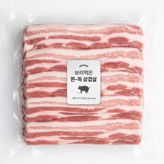따봉프레시 보리먹은 숙성 흑돼지 황제 듀록삼겹살 육즙가득 쫀득한 구이용 1kg