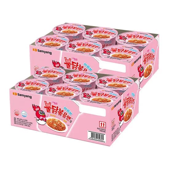 까르보불닭볶음면 소컵 트레이 6입 x 2박스