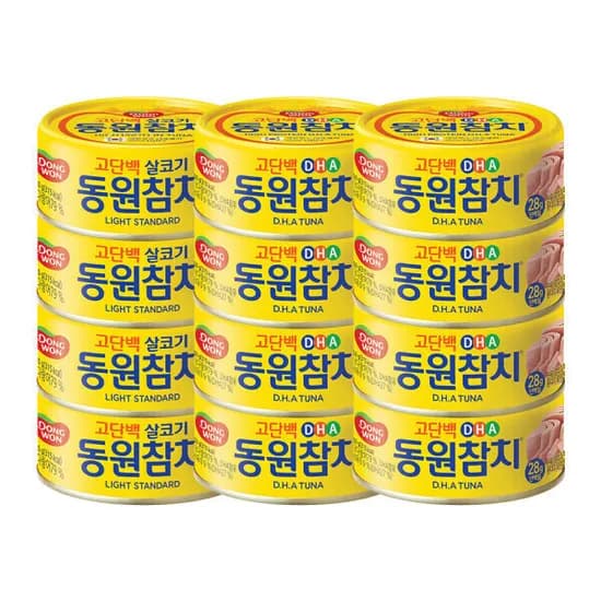 동원 DHA 150G 8캔 + 라이트스탠다드 150G 4캔