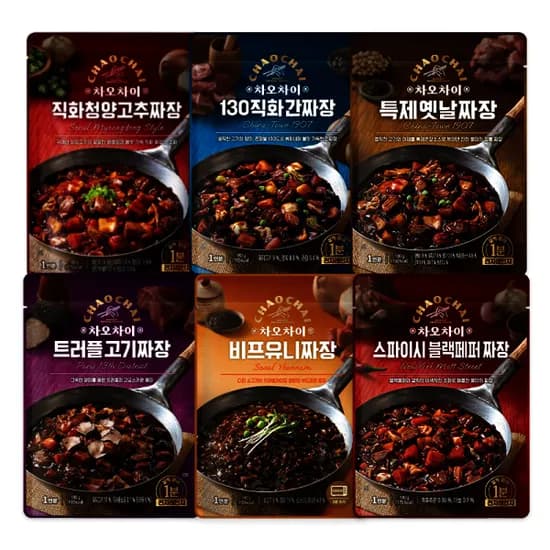 차오차이 중화요리 간편 짜장 6종 180g 10팩