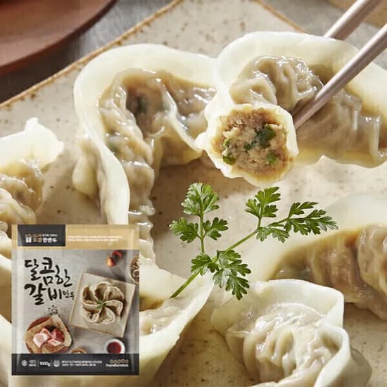 한만두 BEST 인기 갈비 만두/매콤한 갈비 만두/부추 갈비 만두 1kg + 1kg 골라담기
