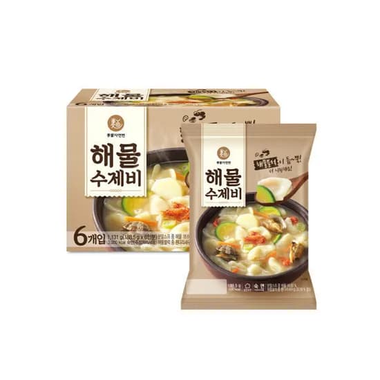 이가자연면 해물수제비 188g x 6