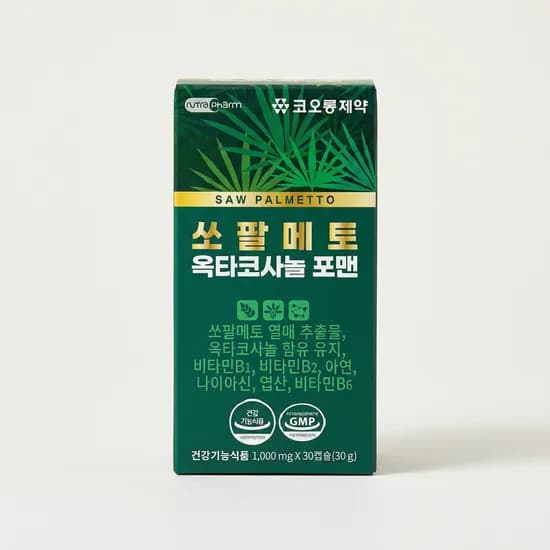 하루특가) 코오롱제약 쏘팔메토 옥타코사놀 포맨, 1000mg, 30캡슐, 3박스
