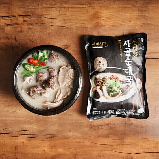 선비찬 사골순대국 600g X 5봉(+새우젓3봉)