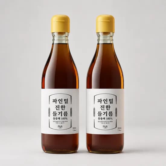 하루특가) 파인밀 진한 들기름, 350ml, 2병