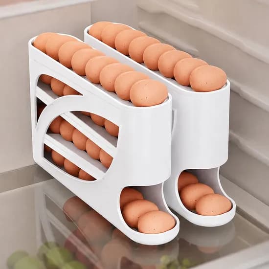 에그로드 자동롤링 계란정리함 화이트 2개