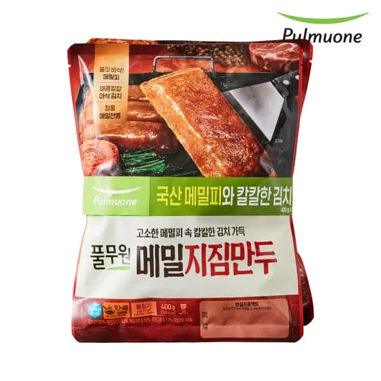 07시이전] 풀무원 만두 7종 메밀지짐만두, 400g, 2개 [원산지:상세설명참조]