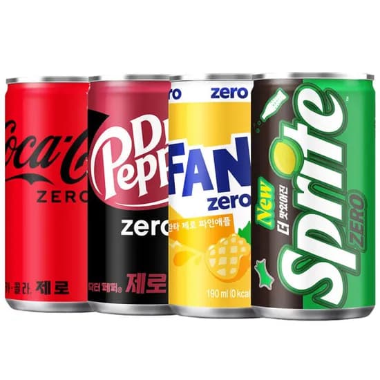 코카콜라 제로 190ml 외 제로 음료 60캔